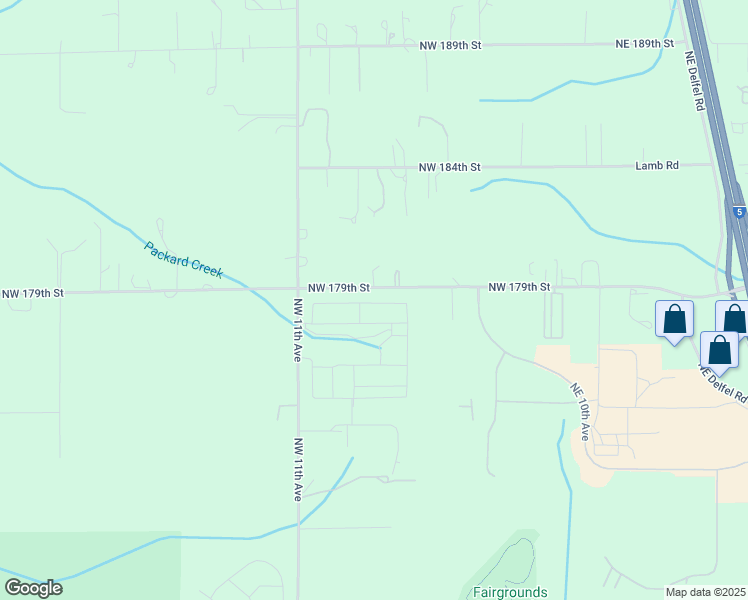 map of restaurants, bars, coffee shops, grocery stores, and more near 807 Northwest 179th Street in Ridgefield