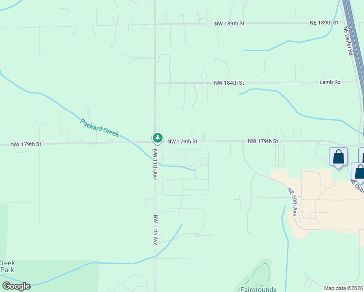 map of restaurants, bars, coffee shops, grocery stores, and more near 912 Northwest 178th Way in Ridgefield