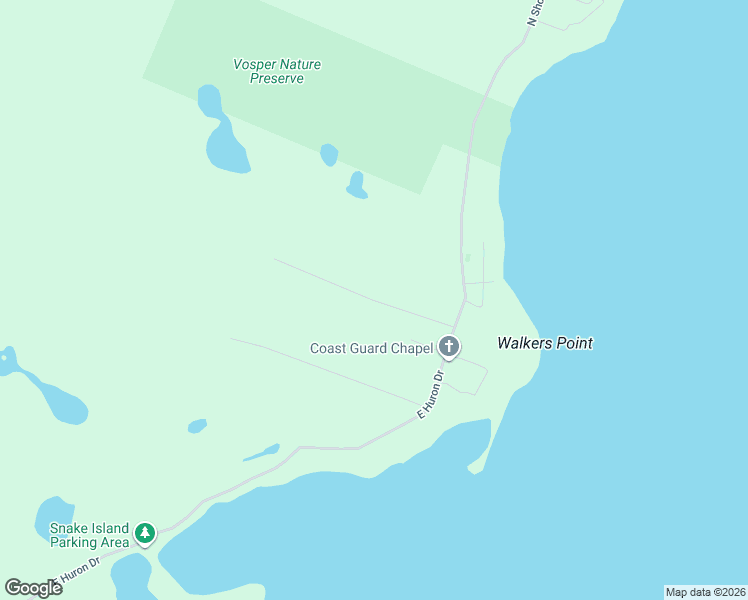 map of restaurants, bars, coffee shops, grocery stores, and more near Erie Trail in Mackinac County