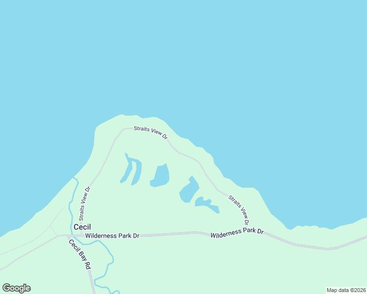 map of restaurants, bars, coffee shops, grocery stores, and more near 4611 Straits View Drive in Petoskey