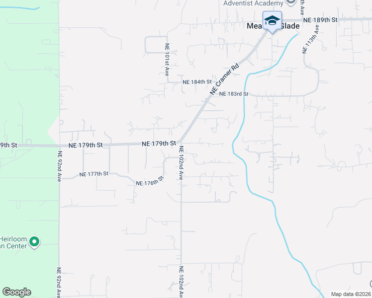 map of restaurants, bars, coffee shops, grocery stores, and more near 10206 Northeast 178th Circle in Battle Ground