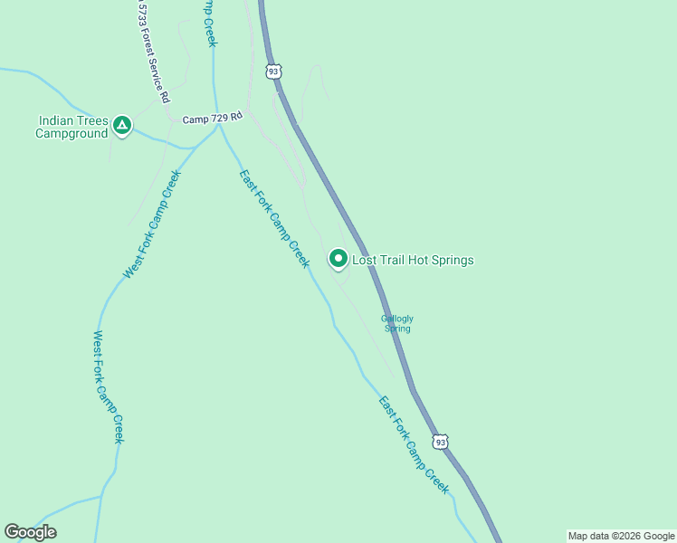 map of restaurants, bars, coffee shops, grocery stores, and more near 283 Lost Trail Hotsprings Road in Sula