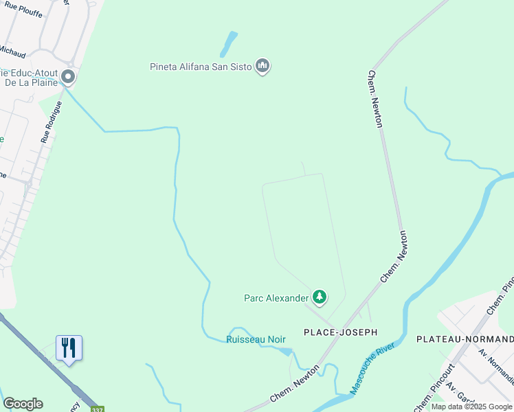 map of restaurants, bars, coffee shops, grocery stores, and more near 523 Rue Pompéi in Mascouche