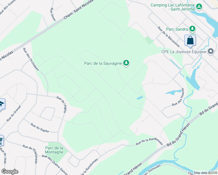 map of restaurants, bars, coffee shops, grocery stores, and more near 1267 Rue des Îles in Saint-Jã©Rã´Me