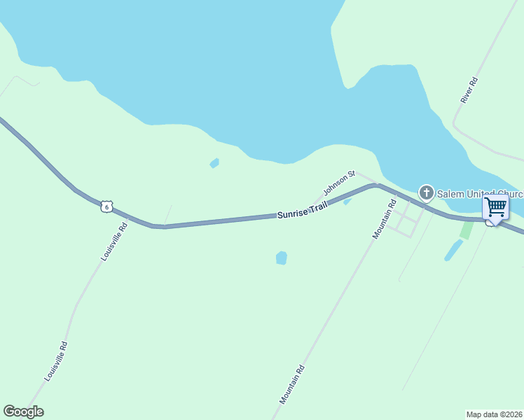 map of restaurants, bars, coffee shops, grocery stores, and more near 1509 Sunrise Trail in River John