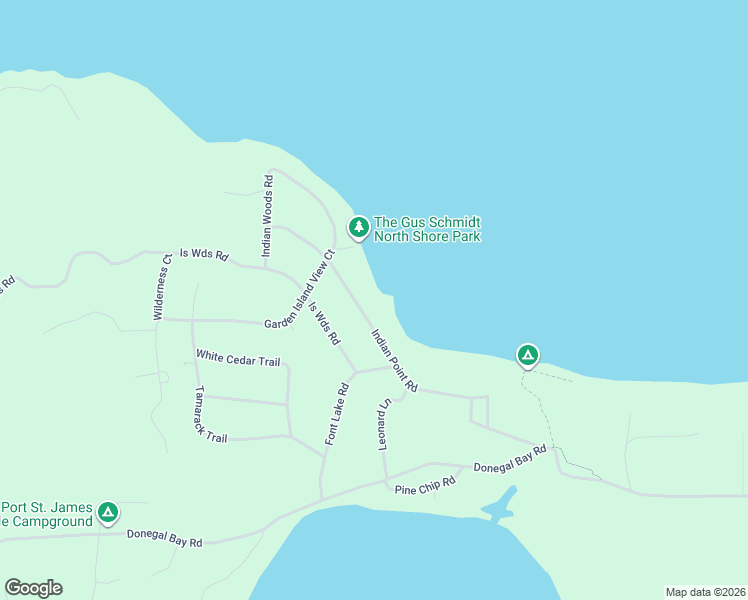 map of restaurants, bars, coffee shops, grocery stores, and more near 38368 Indian Point Road in Beaver Island