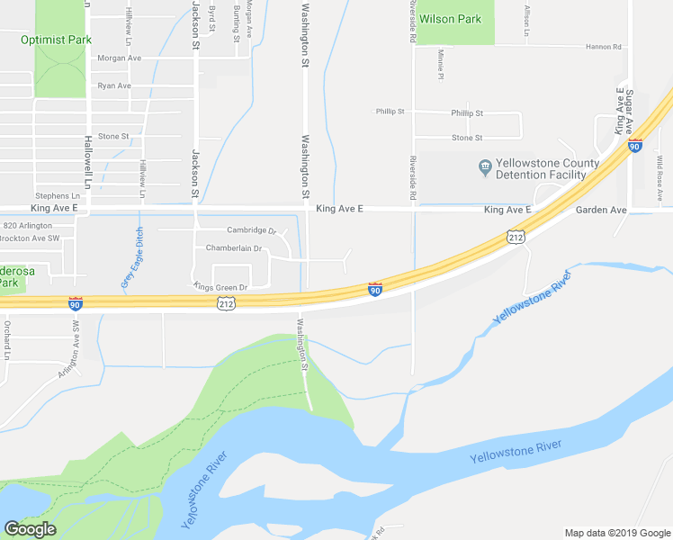 map of restaurants, bars, coffee shops, grocery stores, and more near 3606 McDougall Drive in Billings