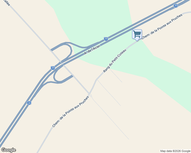 map of restaurants, bars, coffee shops, grocery stores, and more near 436 Rang du Petit-Coteau in Verchères