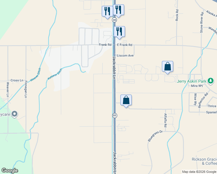 map of restaurants, bars, coffee shops, grocery stores, and more near 5813 Jackrabbit Lane in Belgrade