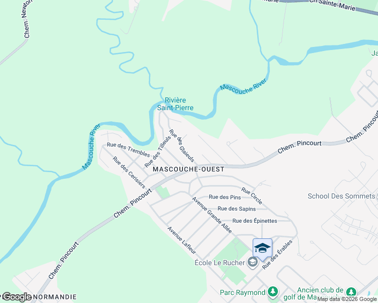 map of restaurants, bars, coffee shops, grocery stores, and more near 1035 Rue des Glaieuls in Mascouche