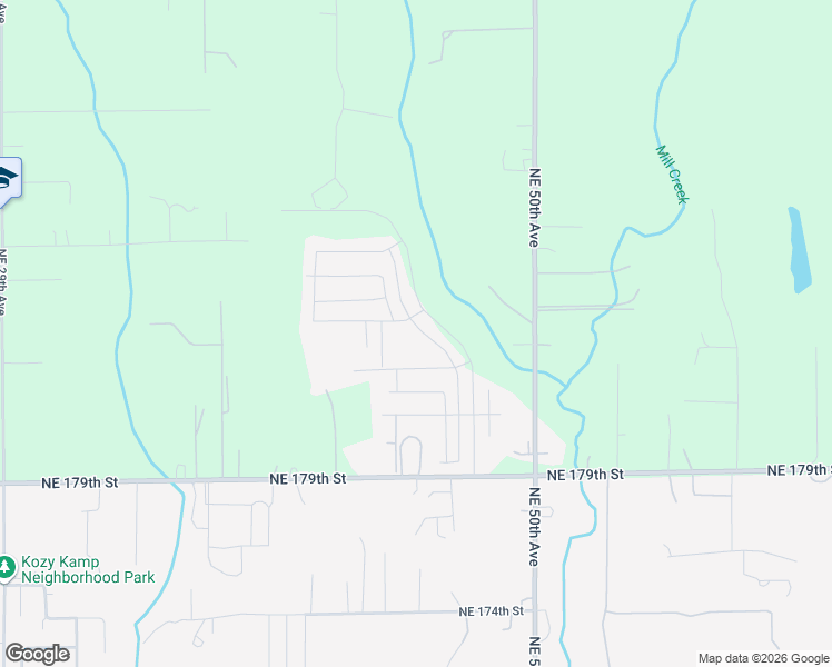 map of restaurants, bars, coffee shops, grocery stores, and more near 18600 NE 50th Ave in Vancouver