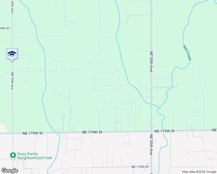 map of restaurants, bars, coffee shops, grocery stores, and more near 4307 Northeast 186th Street in Clark County