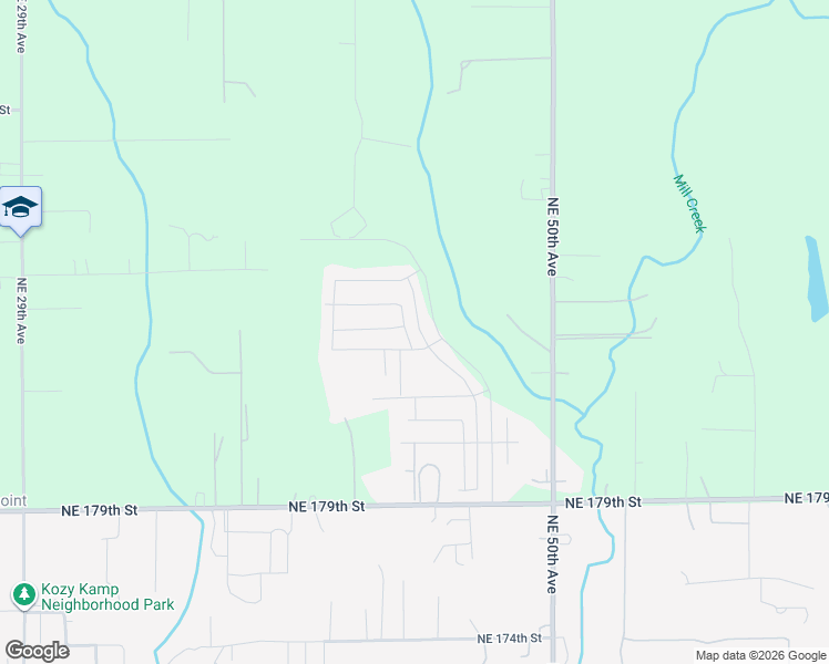 map of restaurants, bars, coffee shops, grocery stores, and more near 18511 Northeast 44th Avenue in Vancouver