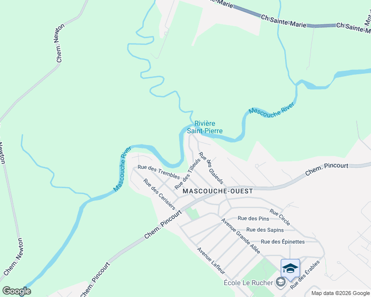 map of restaurants, bars, coffee shops, grocery stores, and more near 943 Rue Bord de l'Eau in Mascouche