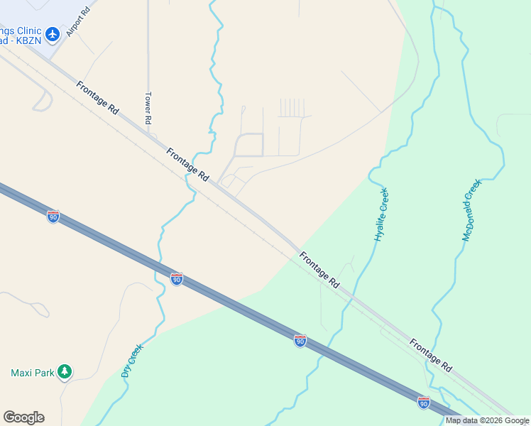 map of restaurants, bars, coffee shops, grocery stores, and more near 22567 Frontage Road in Belgrade