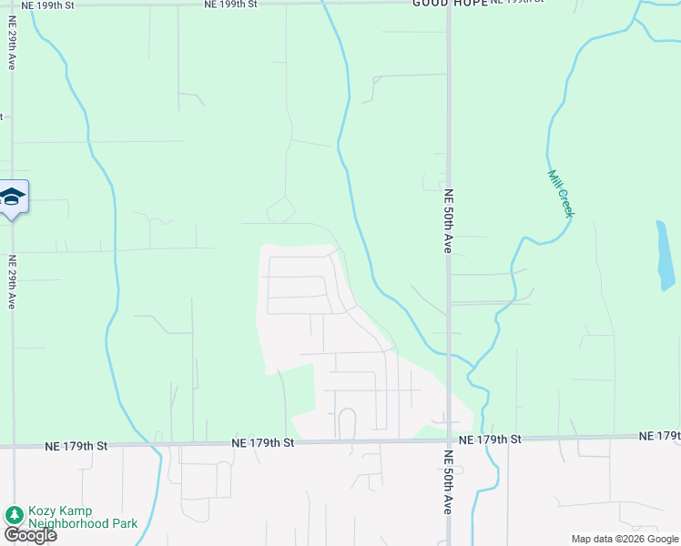 map of restaurants, bars, coffee shops, grocery stores, and more near 18700 Northeast 45th Avenue in Vancouver