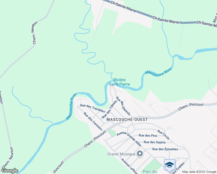map of restaurants, bars, coffee shops, grocery stores, and more near 967 Rue Bord de l'Eau in Mascouche