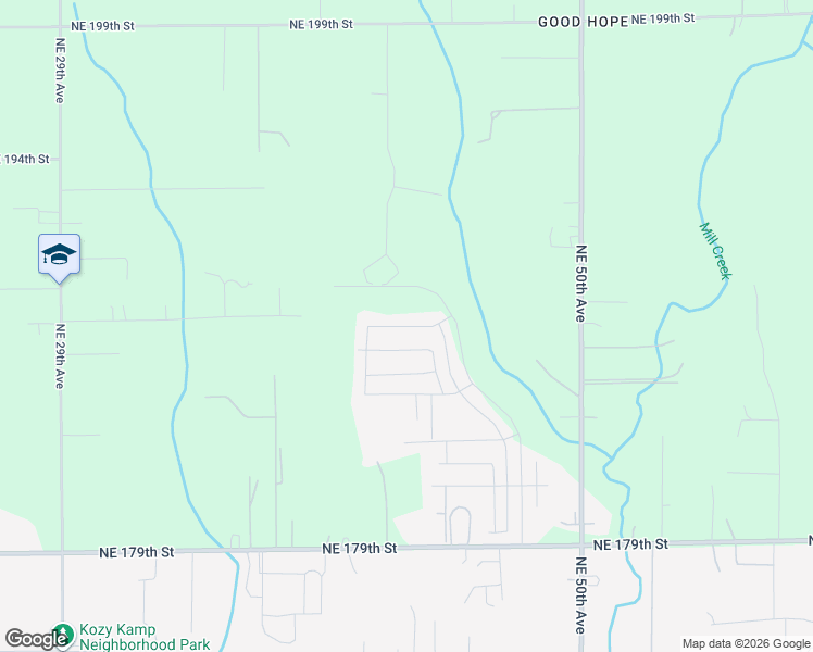 map of restaurants, bars, coffee shops, grocery stores, and more near 19000 Northeast 42nd Court in Ridgefield