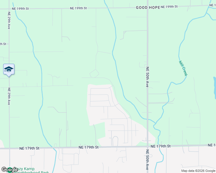 map of restaurants, bars, coffee shops, grocery stores, and more near 19000 Northeast 42nd Court in Ridgefield