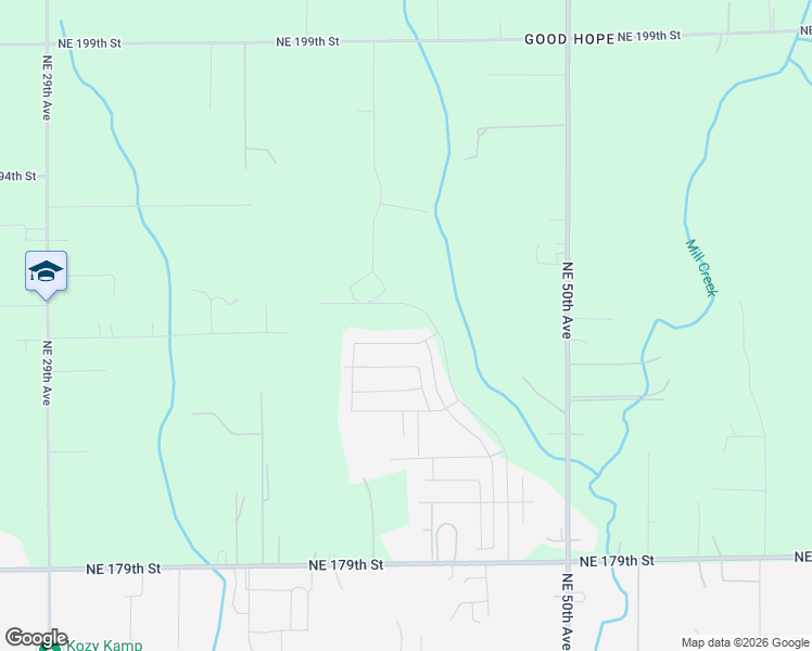 map of restaurants, bars, coffee shops, grocery stores, and more near 19000 Northeast 42nd Court in Ridgefield
