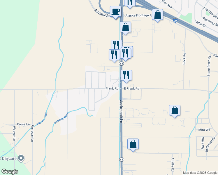 map of restaurants, bars, coffee shops, grocery stores, and more near 6071 Jackrabbit Lane in Belgrade