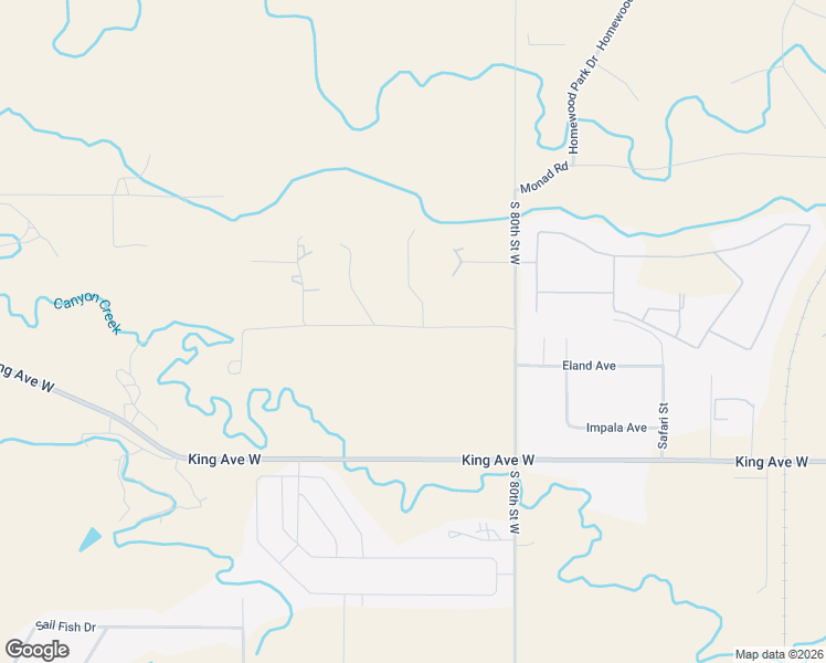 map of restaurants, bars, coffee shops, grocery stores, and more near 8245-8499 Stillwater Drive in Billings