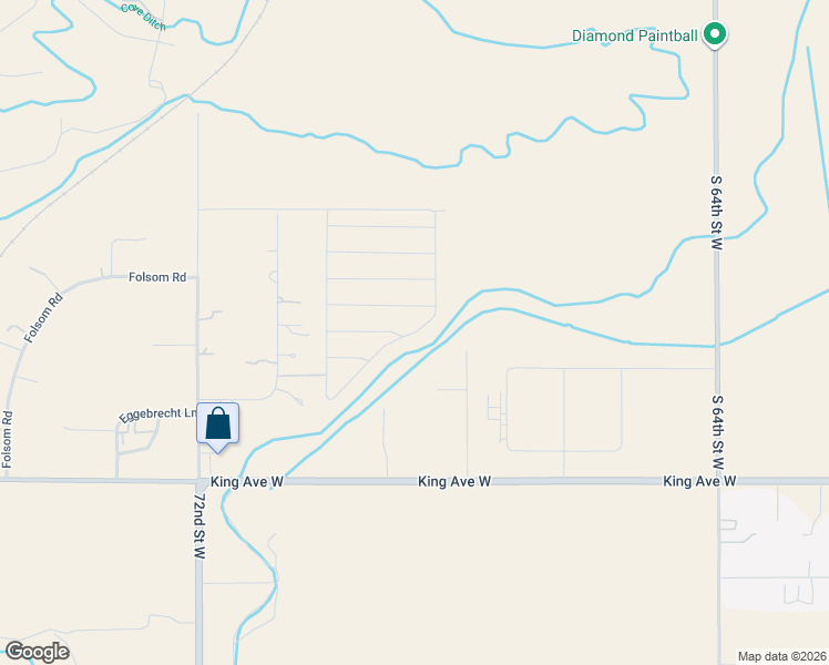 map of restaurants, bars, coffee shops, grocery stores, and more near 6821 King Avenue West in Billings