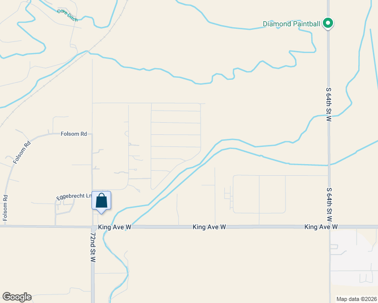 map of restaurants, bars, coffee shops, grocery stores, and more near 6821 King Avenue West in Billings