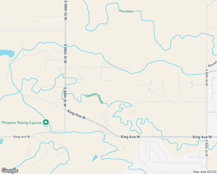 map of restaurants, bars, coffee shops, grocery stores, and more near 8542 Monad Road in Billings