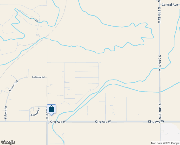 map of restaurants, bars, coffee shops, grocery stores, and more near 6821 King Avenue West in Billings