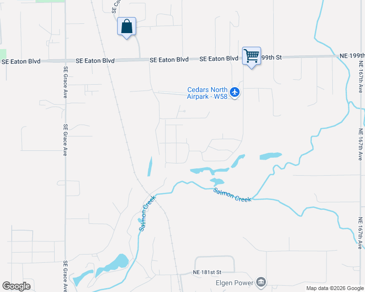map of restaurants, bars, coffee shops, grocery stores, and more near 1927 Southeast 27th Street in Battle Ground