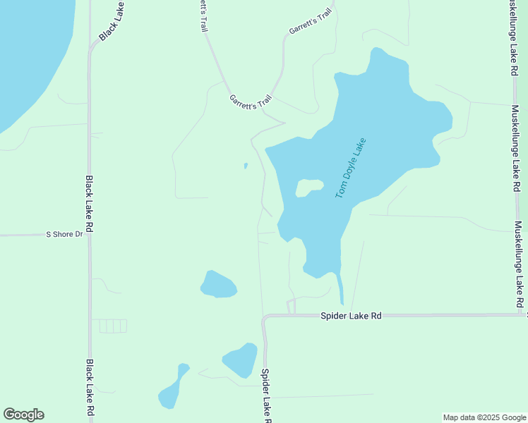 map of restaurants, bars, coffee shops, grocery stores, and more near 6124 West Shore Drive in Rhinelander