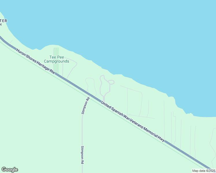 map of restaurants, bars, coffee shops, grocery stores, and more near 20629 Northern Lights Lane in Mackinaw City