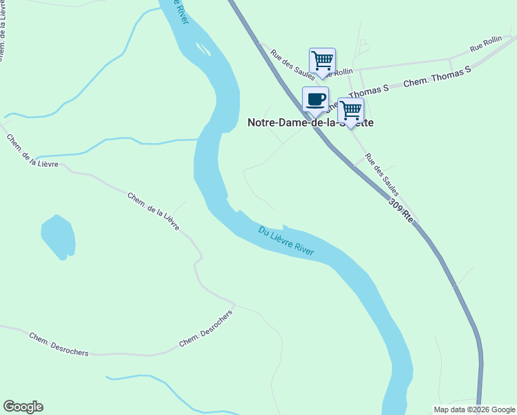 map of restaurants, bars, coffee shops, grocery stores, and more near 84 Chemin de la Rivière in Notre-Dame-de-la-Salette