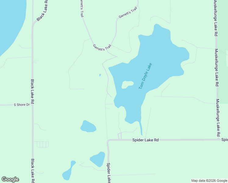 map of restaurants, bars, coffee shops, grocery stores, and more near 6124 West Shore Drive in Rhinelander
