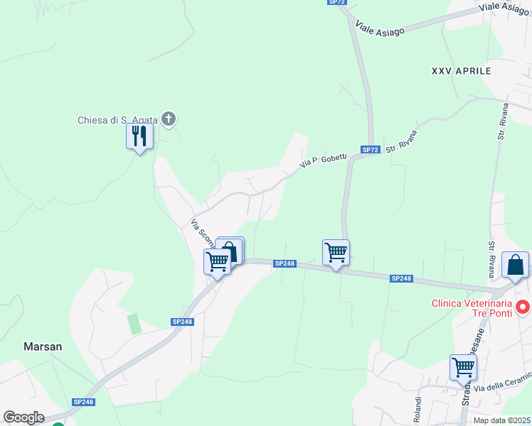 map of restaurants, bars, coffee shops, grocery stores, and more near in 