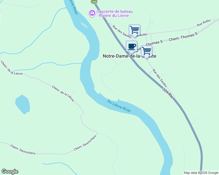 map of restaurants, bars, coffee shops, grocery stores, and more near 78 Chemin de la Rivière in Notre-Dame-de-la-Salette