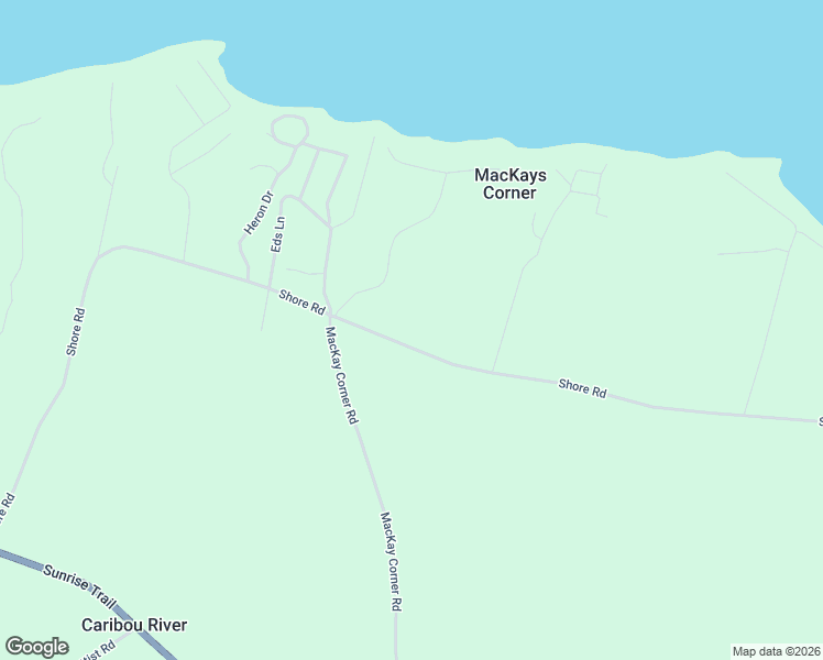 map of restaurants, bars, coffee shops, grocery stores, and more near 449 Shore Road in Pictou
