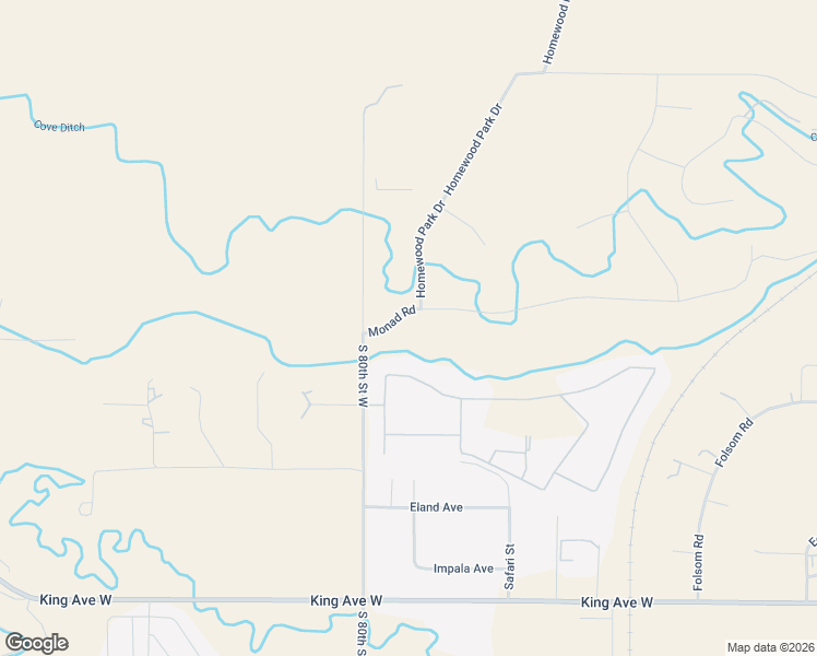 map of restaurants, bars, coffee shops, grocery stores, and more near 7955 N Leopard Ave in Billings