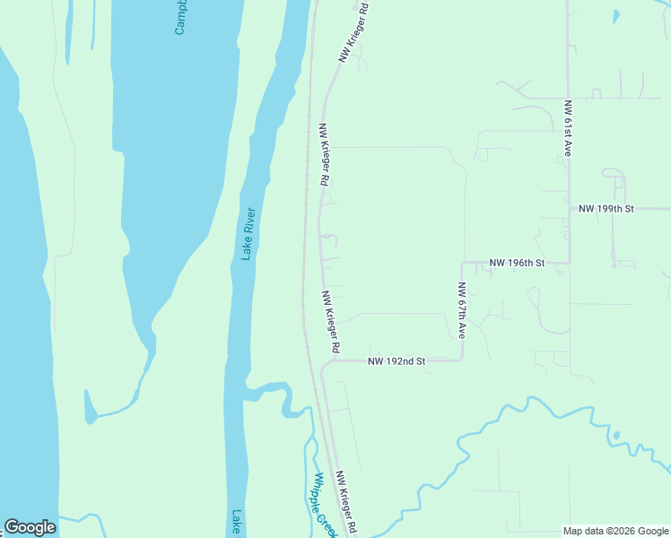 map of restaurants, bars, coffee shops, grocery stores, and more near 19603 Northwest Krieger Road in Ridgefield
