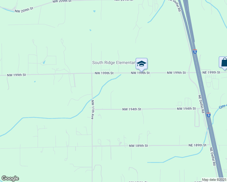 map of restaurants, bars, coffee shops, grocery stores, and more near 19611 Northwest 9th Court in Ridgefield
