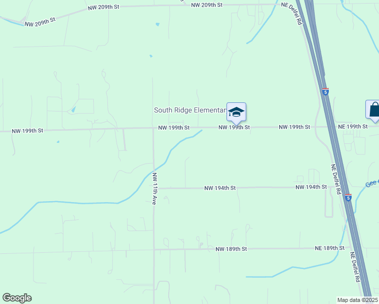map of restaurants, bars, coffee shops, grocery stores, and more near 19611 Northwest 9th Court in Ridgefield