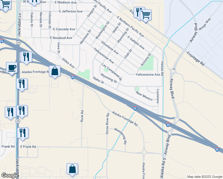 map of restaurants, bars, coffee shops, grocery stores, and more near 1203 Idaho Street in Belgrade
