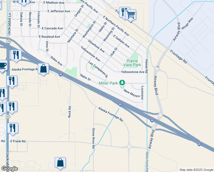 map of restaurants, bars, coffee shops, grocery stores, and more near 1202 Idaho Street in Belgrade