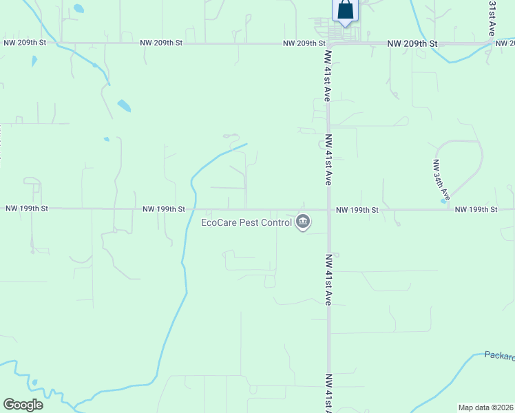 map of restaurants, bars, coffee shops, grocery stores, and more near 4502-4582 Northwest 199th Street in Ridgefield