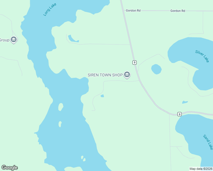 map of restaurants, bars, coffee shops, grocery stores, and more near 7200-7398 South Long Lake Road in Siren