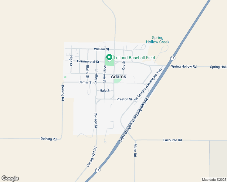map of restaurants, bars, coffee shops, grocery stores, and more near 130 South Main Street in Adams