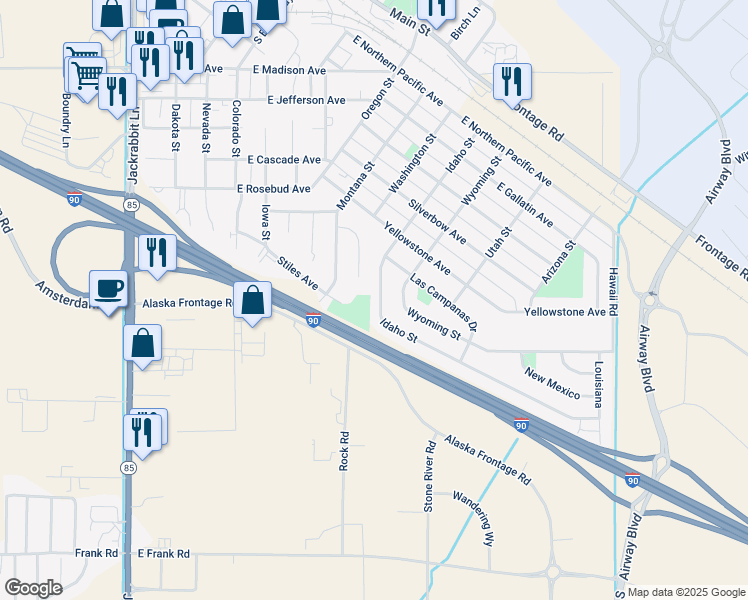 map of restaurants, bars, coffee shops, grocery stores, and more near 1004 Idaho Street in Belgrade
