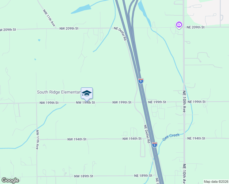 map of restaurants, bars, coffee shops, grocery stores, and more near 108 Northwest 199th Street in Ridgefield