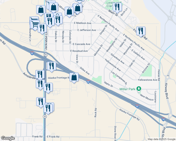 map of restaurants, bars, coffee shops, grocery stores, and more near 203 Stiles Avenue in Belgrade